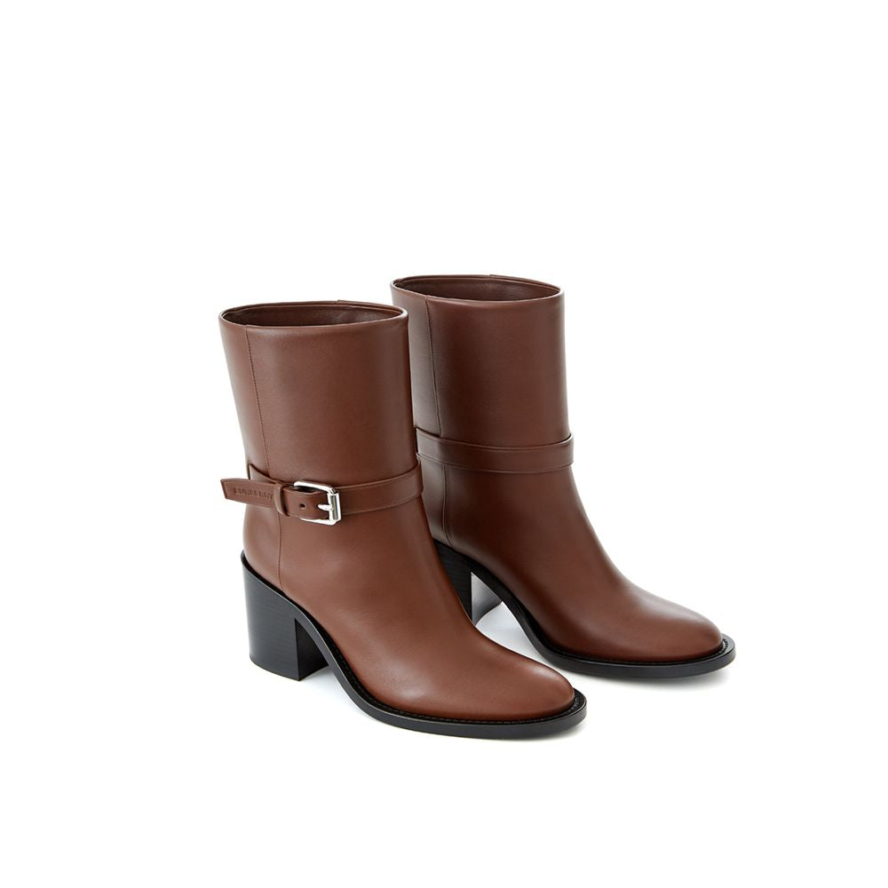 Bota de cuero marrón