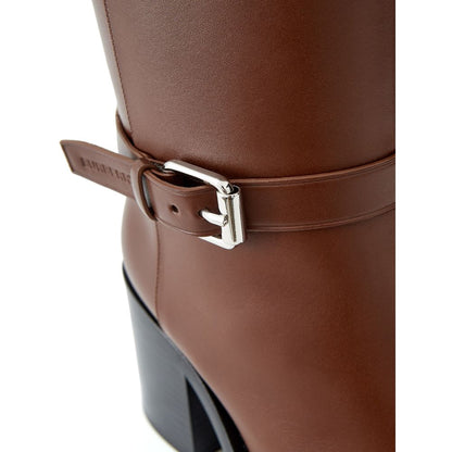 Bota de cuero marrón