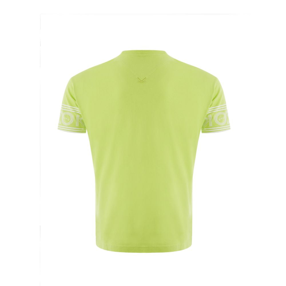 Camiseta de algodón amarillo soleado para hombres con estilo