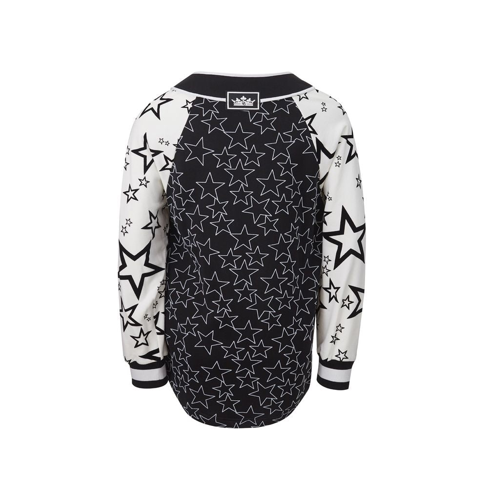 Suéter elegante de algodón negro para mujer
