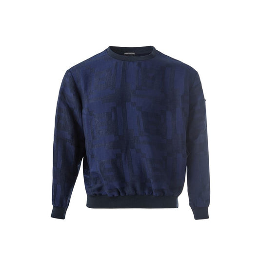 Elegante camiseta azul de lino para hombre