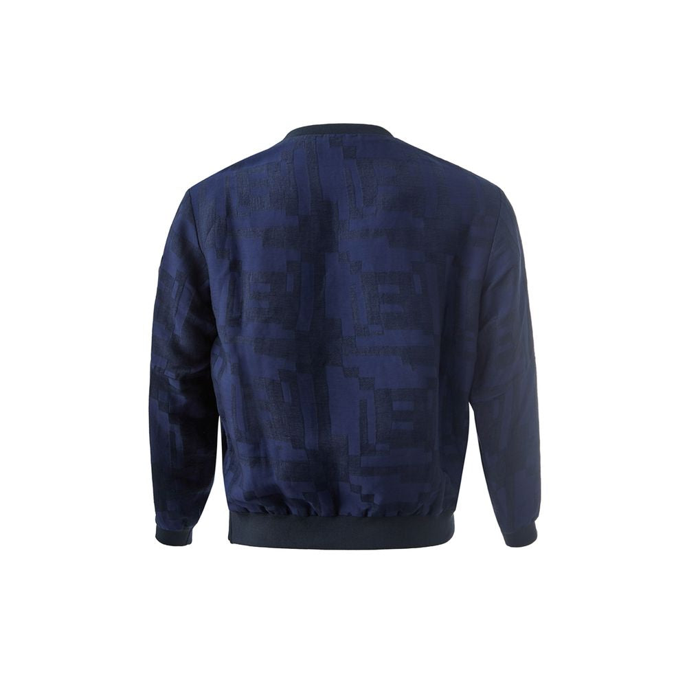 Elegante camiseta azul de lino para hombre