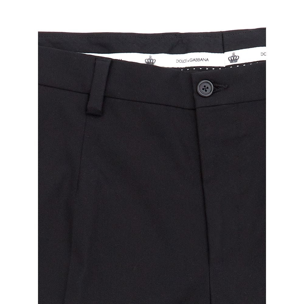 Pantalones elegantes de algodón negro para hombre
