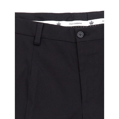 Pantalones elegantes de algodón negro para hombre