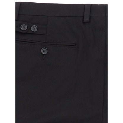 Pantalones elegantes de algodón negro para hombre