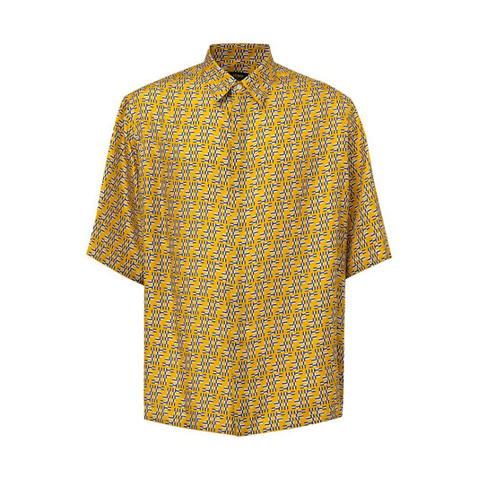 Camisa de seda amarilla