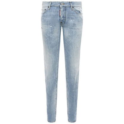 Light Blue Cotton Men Jeans