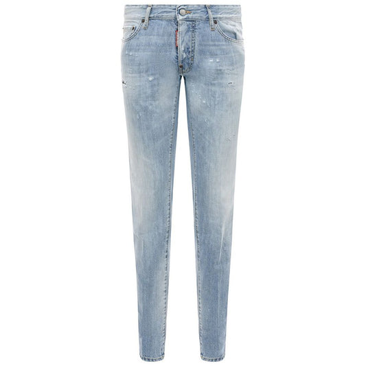 Light Blue Cotton Men Jeans