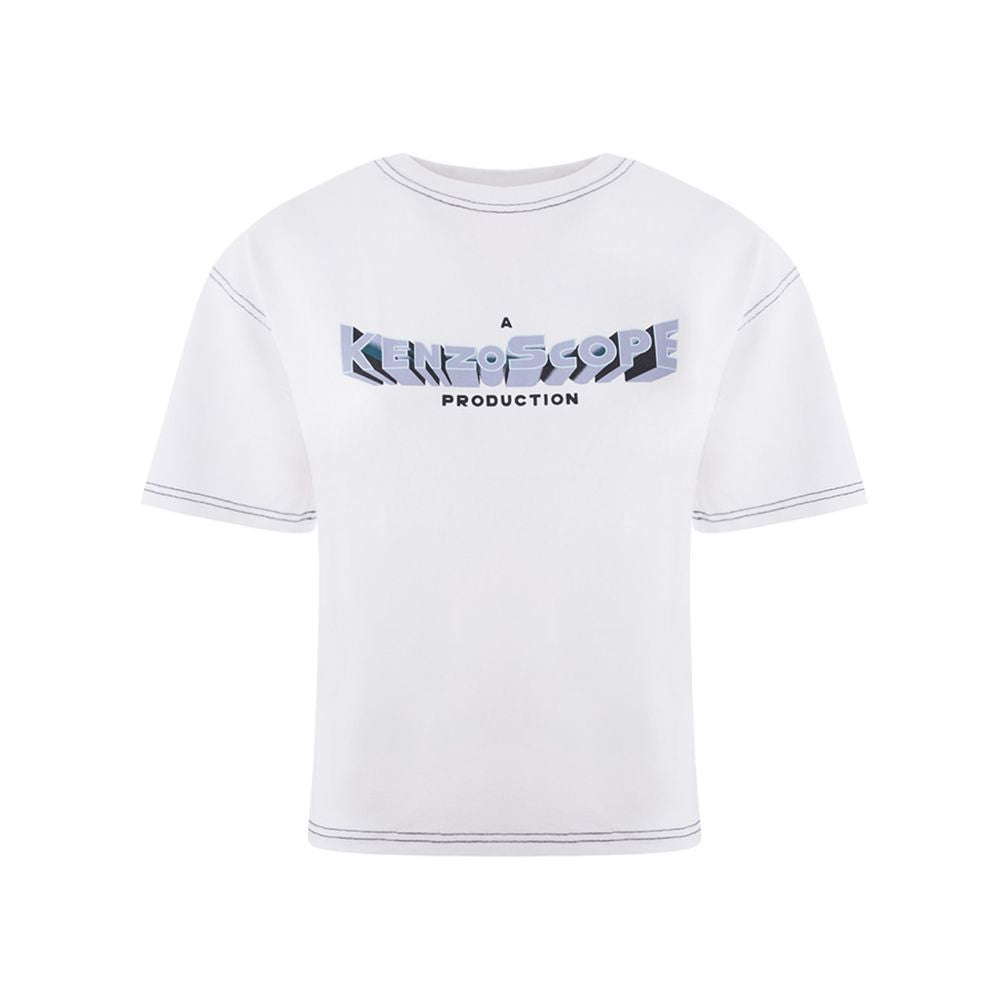 Elegante top de algodón blanco para mujer