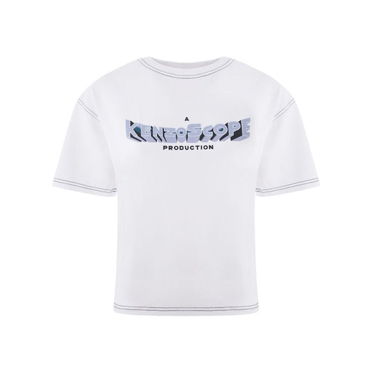 Elegante top de algodón blanco para mujer