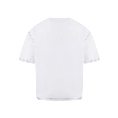 Elegante top de algodón blanco para mujer