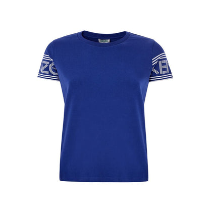 Camiseta de algodón azul elegante para una comodidad con estilo