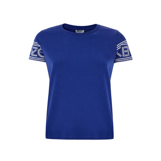 Camiseta de algodón azul elegante para una comodidad con estilo