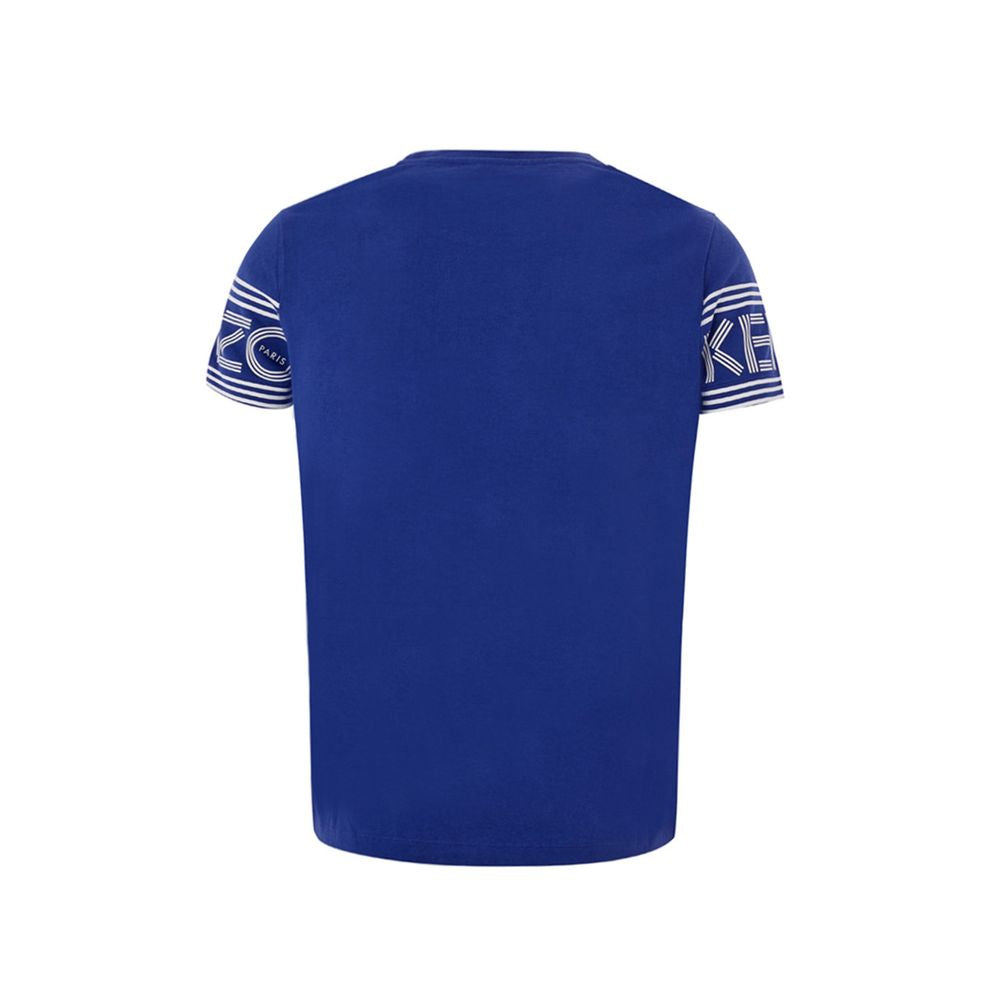 Camiseta de algodón azul elegante para una comodidad con estilo
