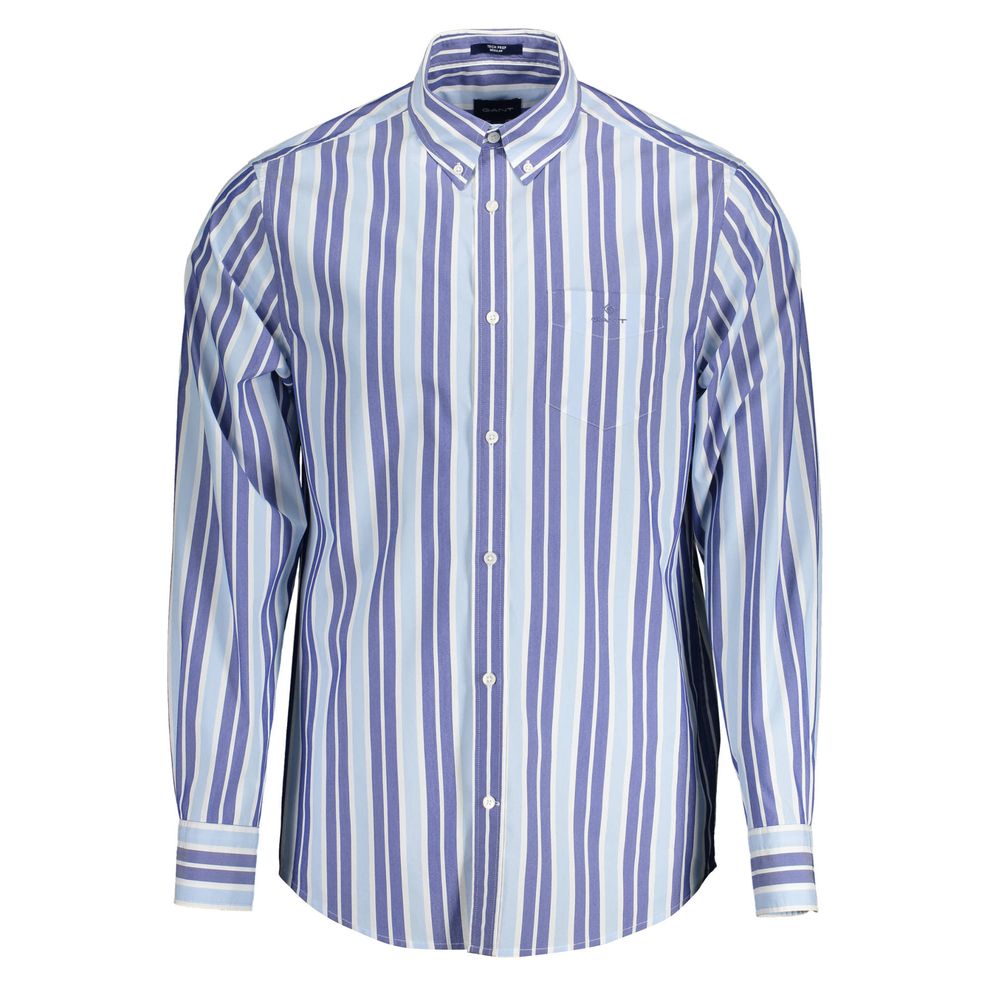 Camisa de algodón azul claro para hombre