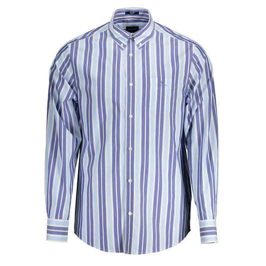 Camisa de algodón azul claro para hombre