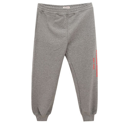 Pantalones elegantes de mezcla de algodón gris