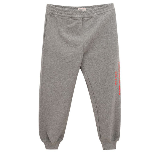 Pantalones elegantes de mezcla de algodón gris