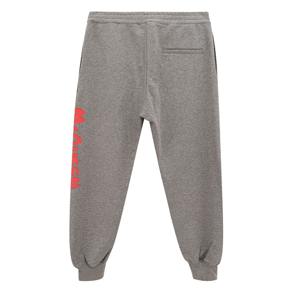 Pantalones elegantes de mezcla de algodón gris