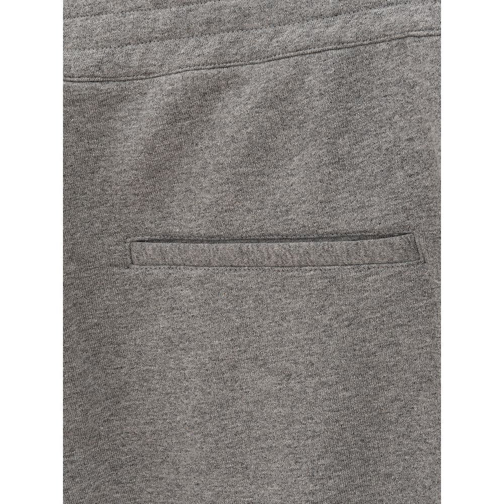 Pantalones elegantes de mezcla de algodón gris