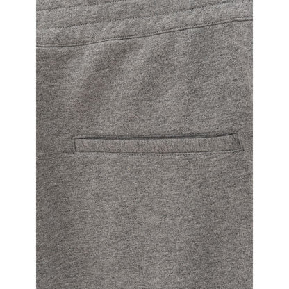 Pantalones elegantes de mezcla de algodón gris
