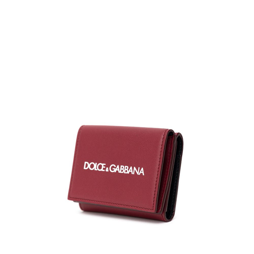 Cartera de piel de becerro roja Di