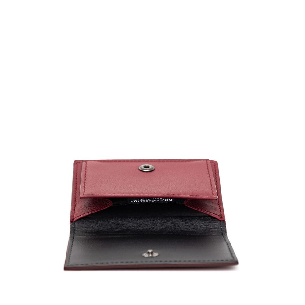 Cartera de piel de becerro roja Di