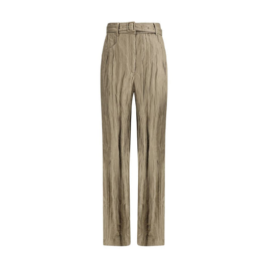 Ruched silk Norman Pants
