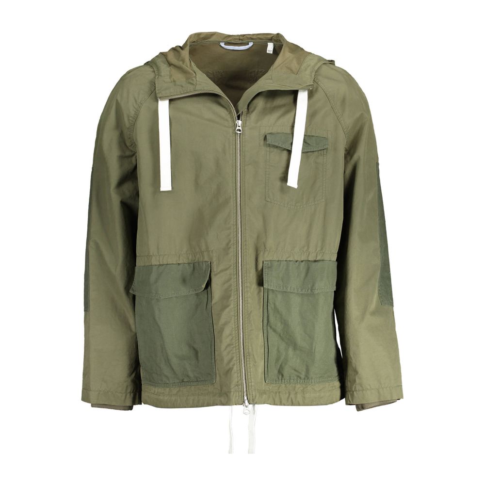 Chaqueta de algodón verde para hombre