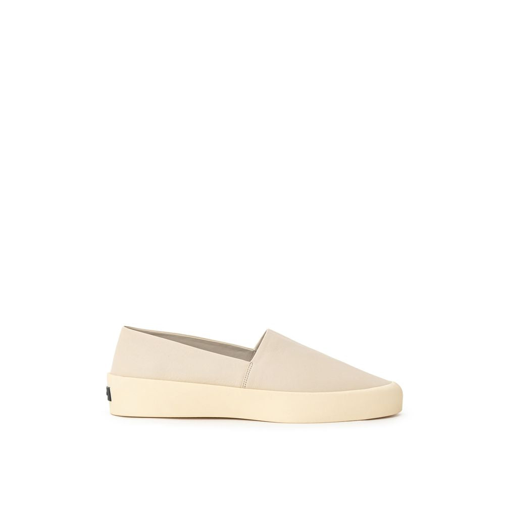 Gray Leather Slip-On Loafer