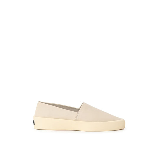 Gray Leather Slip-On Loafer