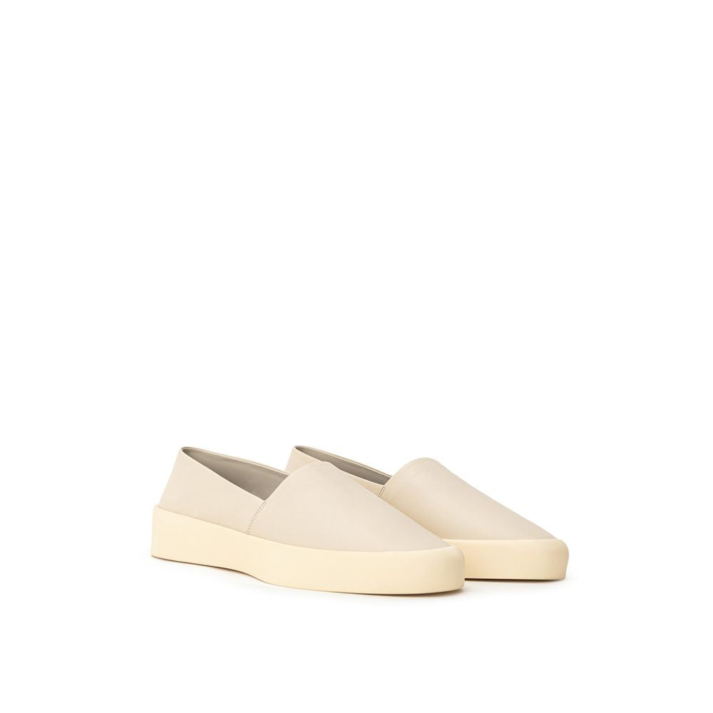 Gray Leather Slip-On Loafer