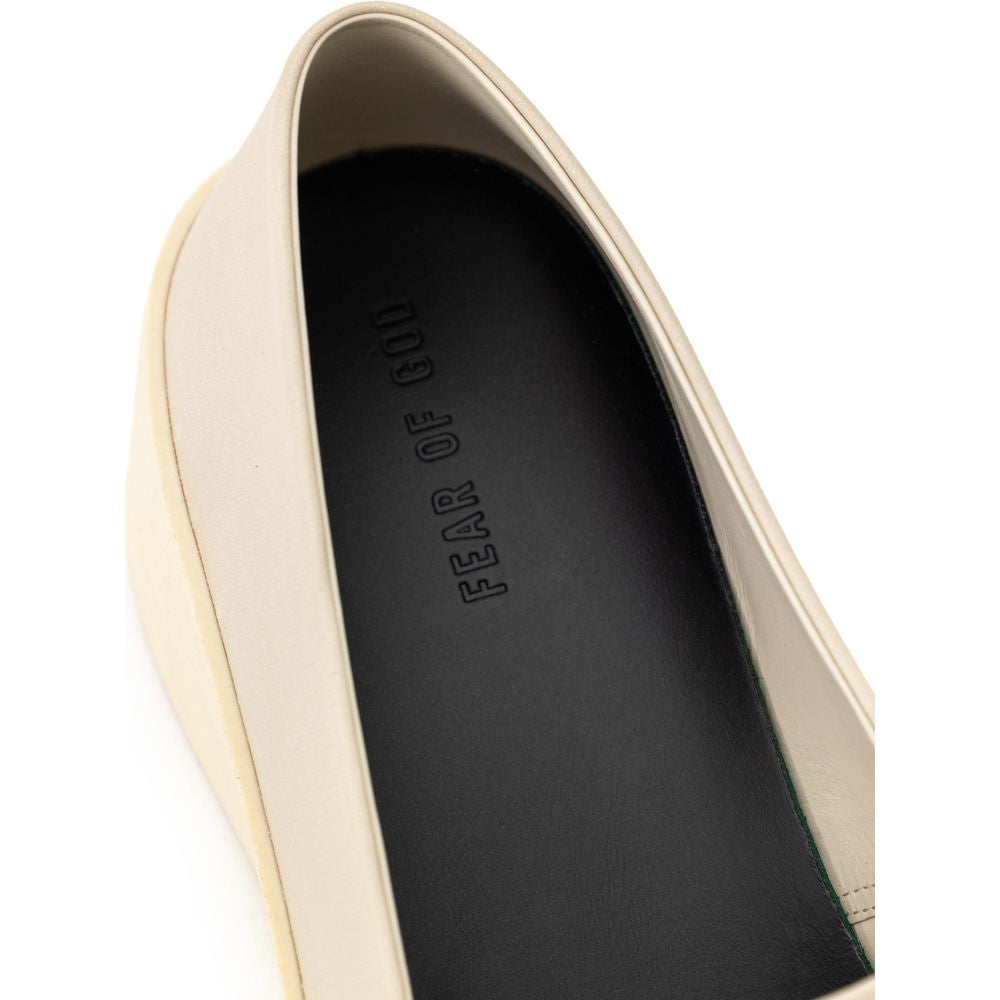 Gray Leather Slip-On Loafer