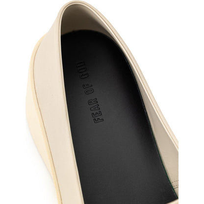Gray Leather Slip-On Loafer