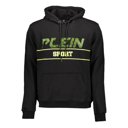 Black Cotton Men's Hooded Sweater