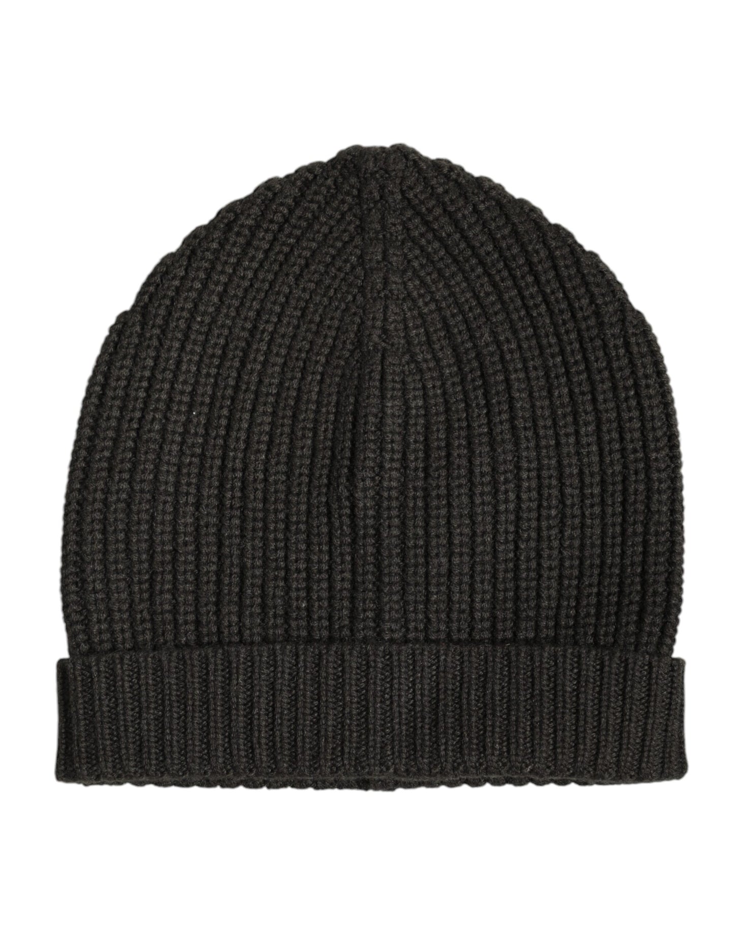 Dark Gray Cashmere Knit Winter Beanie Hat