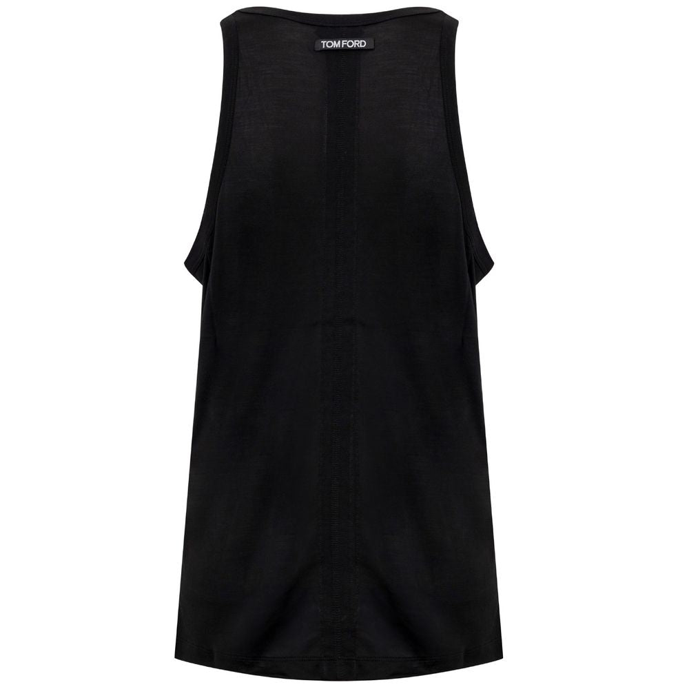 Black Silk Tank Top