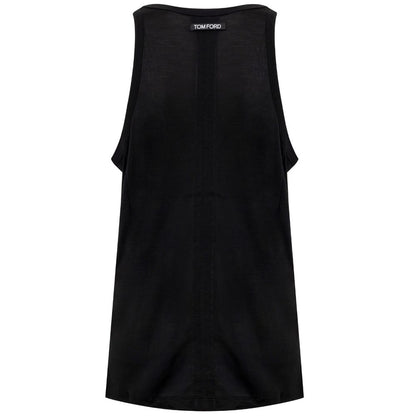 Black Silk Tank Top
