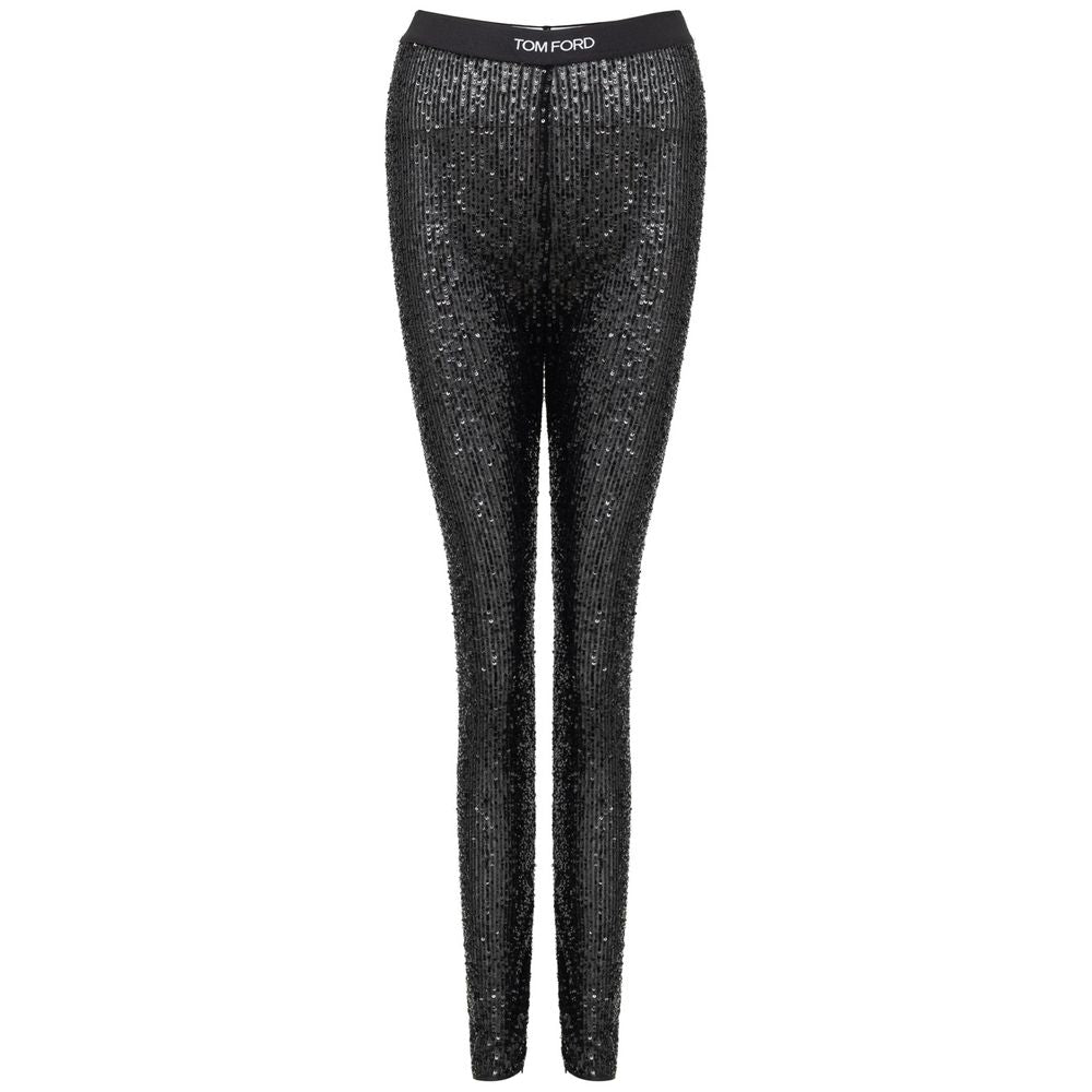 Black Polyester Joggers Workout Pant