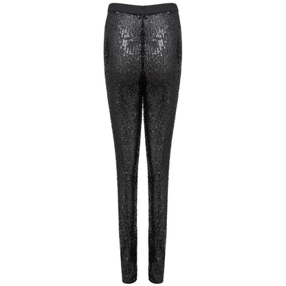 Black Polyester Joggers Workout Pant