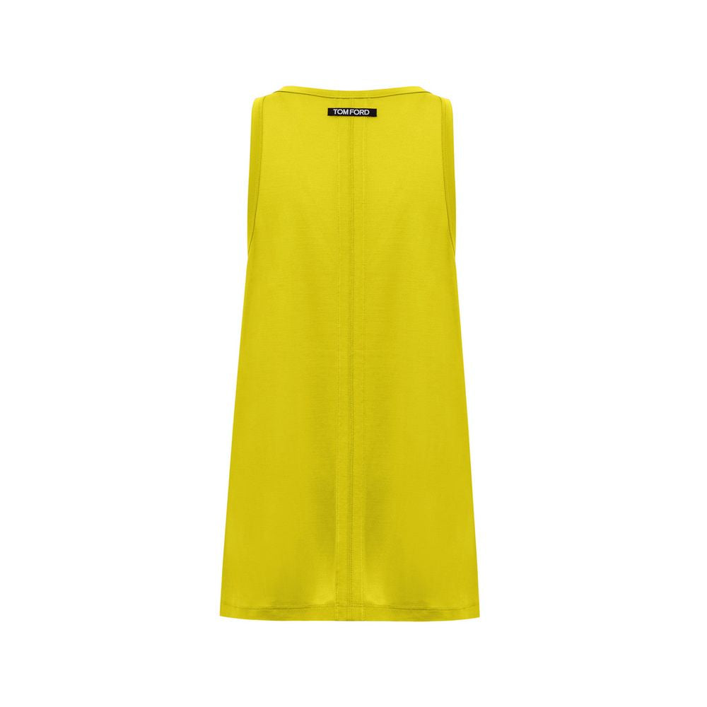 Yellow Silk Tank Top