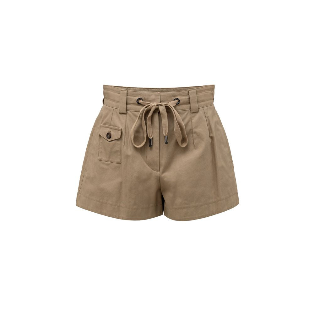 Beige Cotton Bermuda