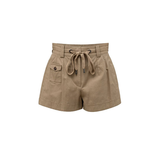 Beige Cotton Bermuda