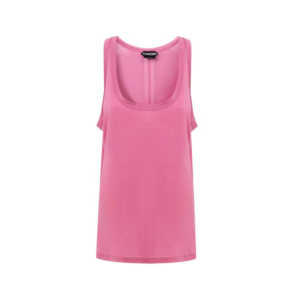 Pink Silk Tank Top
