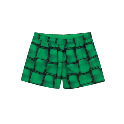 Green Polyamide Swim Short