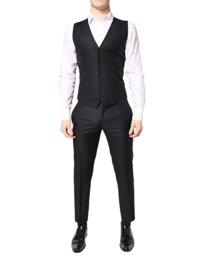 Blue MARTINI Wool Formal 3 Piece Suit