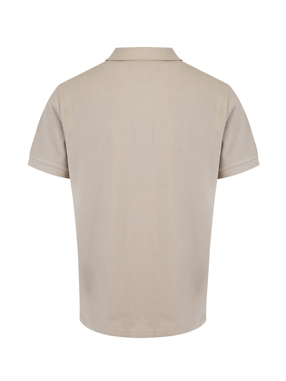 Polo de algodón con cuello en color piedra pálido