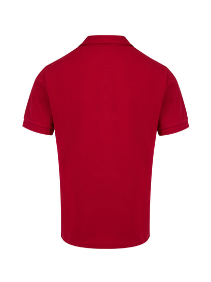 Polo rojo de algodón con cuello