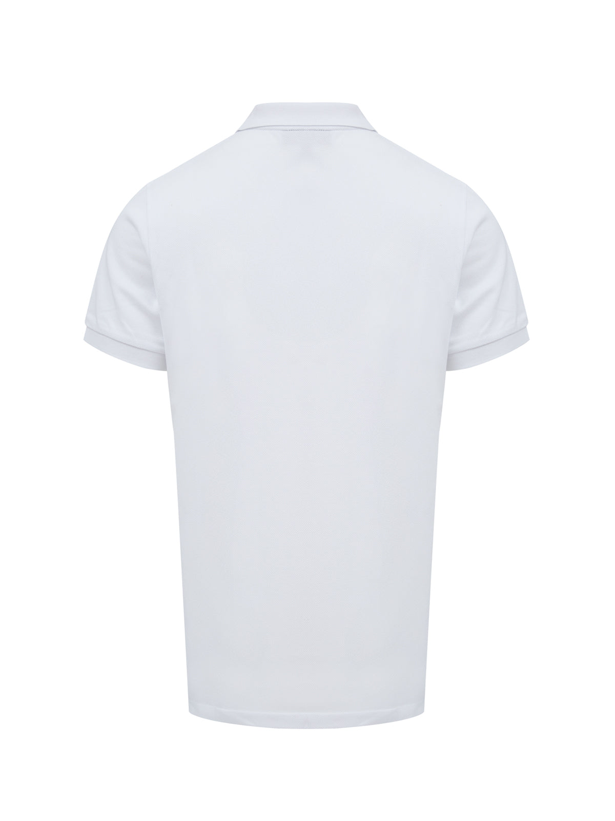 Polo blanco de algodón con cuello