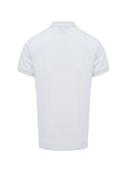 Polo blanco de algodón con cuello